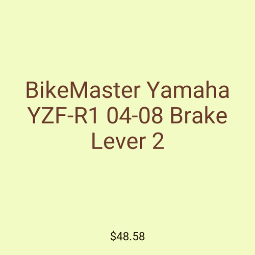 BikeMaster Yamaha YZF-R1 04-08 Brake Lever 2