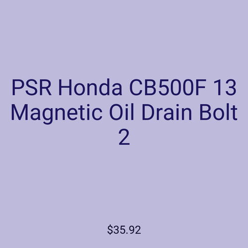 PSR Honda CB500F 13 Magnetic Oil Drain Bolt 2