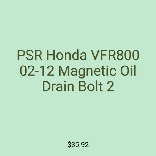 PSR Honda VFR800 02-12 Magnetic Oil Drain Bolt 2