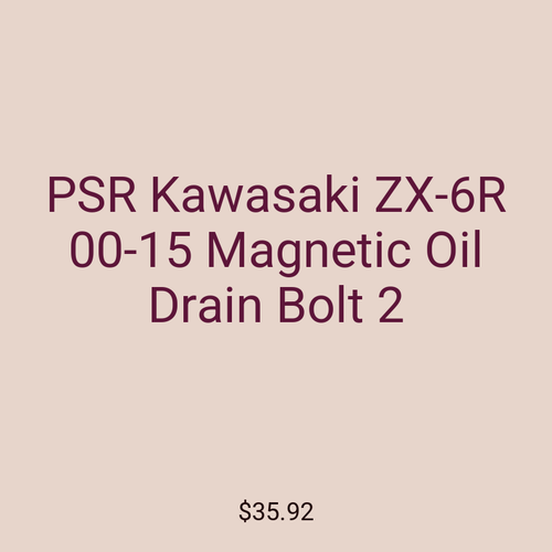 PSR Kawasaki ZX-6R 00-15 Magnetic Oil Drain Bolt 2