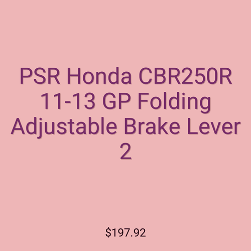 PSR Honda CBR250R 11-13 GP Folding Adjustable Brake Lever 2