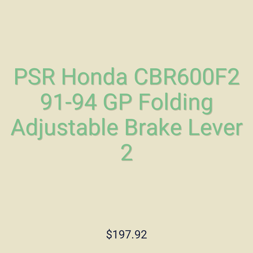PSR Honda CBR600F2 91-94 GP Folding Adjustable Brake Lever 2