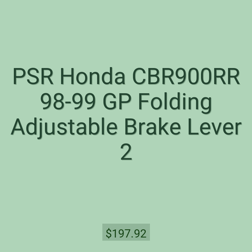 PSR Honda CBR900RR 98-99 GP Folding Adjustable Brake Lever 2