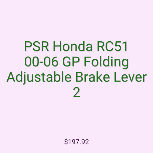 PSR Honda RC51 00-06 GP Folding Adjustable Brake Lever 2