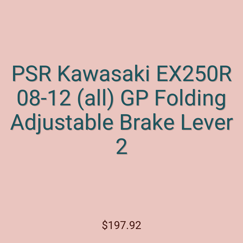 PSR Kawasaki EX250R 08-12 (all) GP Folding Adjustable Brake Lever 2