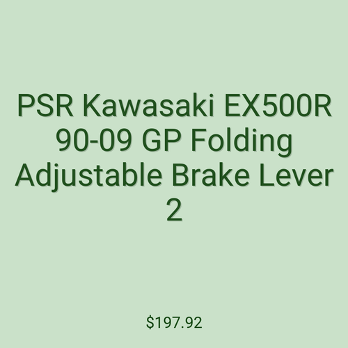 PSR Kawasaki EX500R 90-09 GP Folding Adjustable Brake Lever 2