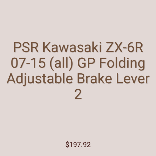 PSR Kawasaki ZX-6R 07-15 (all) GP Folding Adjustable Brake Lever 2