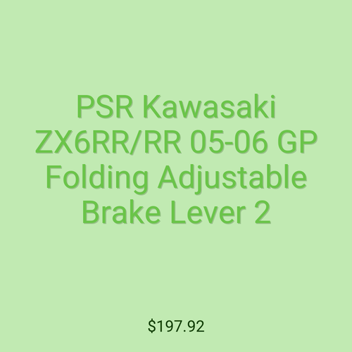 PSR Kawasaki ZX6RR/RR 05-06 GP Folding Adjustable Brake Lever 2
