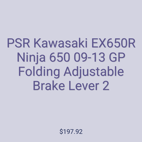 PSR Kawasaki EX650R Ninja 650 09-13 GP Folding Adjustable Brake Lever 2