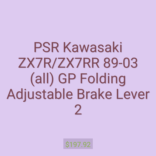 PSR Kawasaki ZX7R/ZX7RR 89-03 (all) GP Folding Adjustable Brake Lever 2