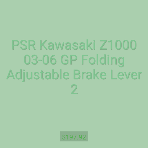 PSR Kawasaki Z1000 03-06 GP Folding Adjustable Brake Lever 2