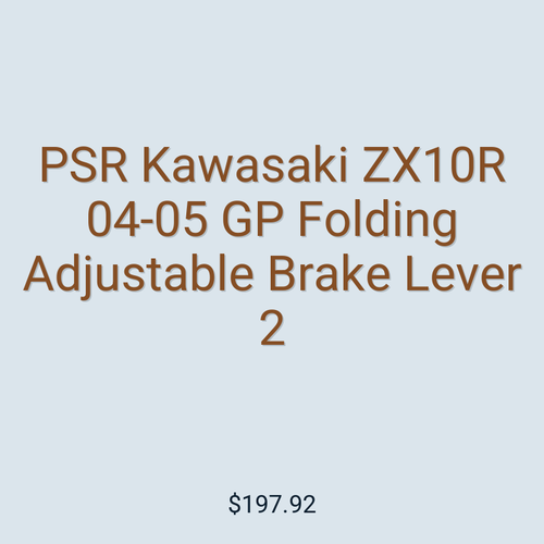 PSR Kawasaki ZX10R 04-05 GP Folding Adjustable Brake Lever 2