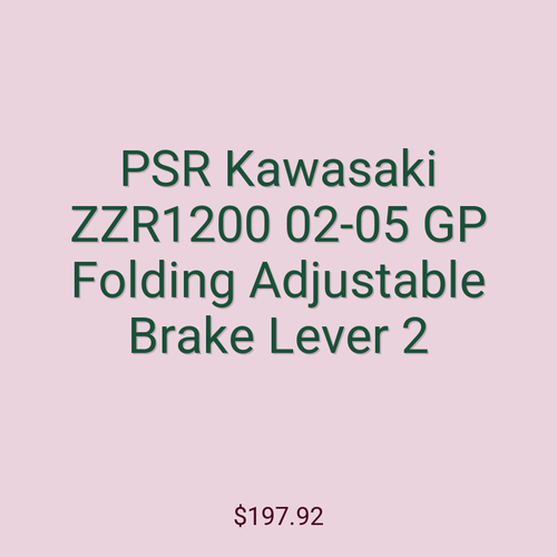 PSR Kawasaki ZZR1200 02-05 GP Folding Adjustable Brake Lever 2