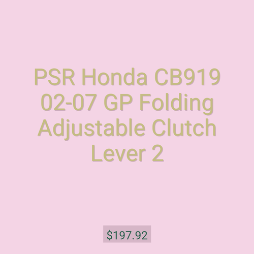 PSR Honda CB919 02-07 GP Folding Adjustable Clutch Lever 2
