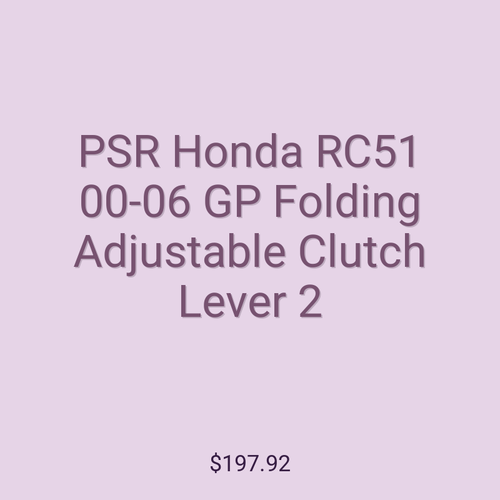 PSR Honda RC51 00-06 GP Folding Adjustable Clutch Lever 2
