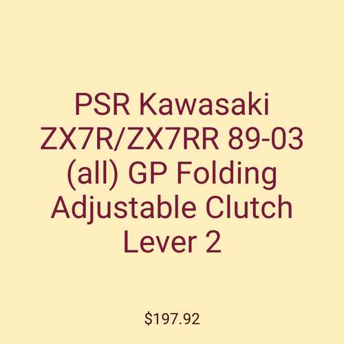 PSR Kawasaki ZX7R/ZX7RR 89-03 (all) GP Folding Adjustable Clutch Lever 2