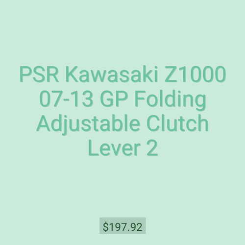 PSR Kawasaki Z1000 07-13 GP Folding Adjustable Clutch Lever 2
