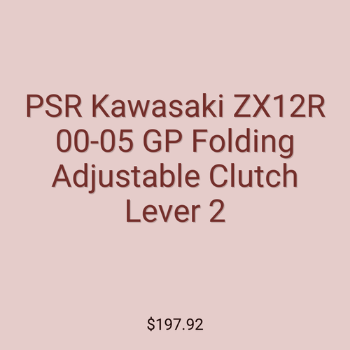 PSR Kawasaki ZX12R 00-05 GP Folding Adjustable Clutch Lever 2
