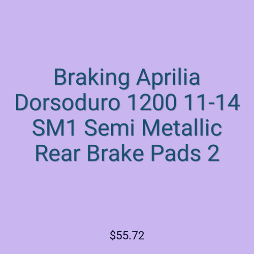 Braking Aprilia Dorsoduro 1200 11-14 SM1 Semi Metallic Rear Brake Pads 2