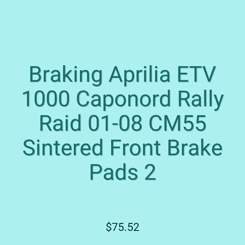 Braking Aprilia ETV 1000 Caponord Rally Raid 01-08 CM55 Sintered Front Brake Pads 2