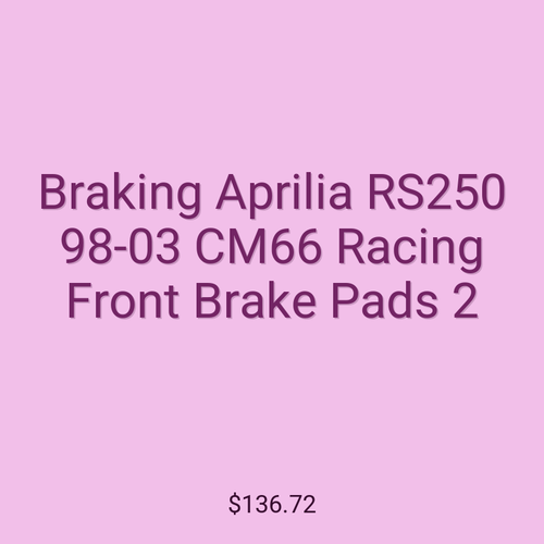 Braking Aprilia RS250 98-03 CM66 Racing Front Brake Pads 2