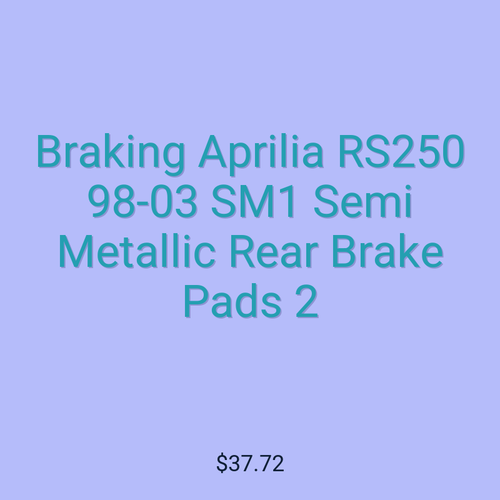Braking Aprilia RS250 98-03 SM1 Semi Metallic Rear Brake Pads 2