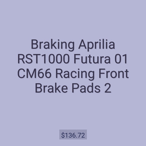 Braking Aprilia RST1000 Futura 01 CM66 Racing Front Brake Pads 2