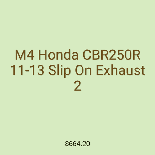 M4 Honda CBR250R 11-13 Slip On Exhaust 2