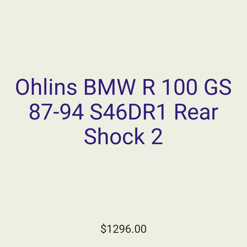 Ohlins BMW R 100 GS 87-94 S46DR1 Rear Shock 2