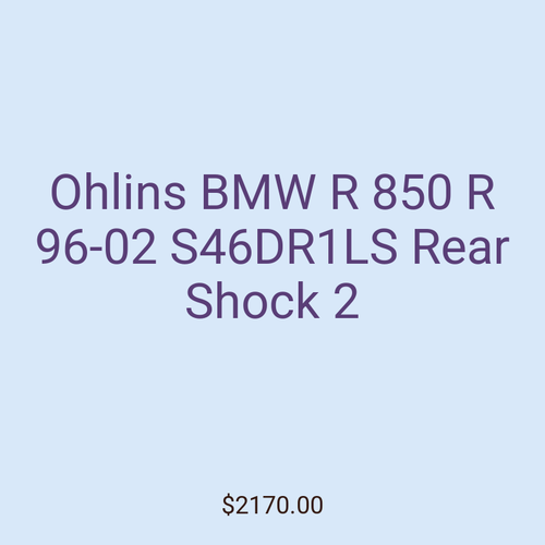 Ohlins BMW R 850 R 96-02 S46DR1LS Rear Shock 2