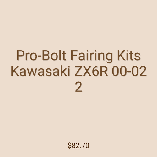 Pro-Bolt Fairing Kits Kawasaki ZX6R 00-02 2