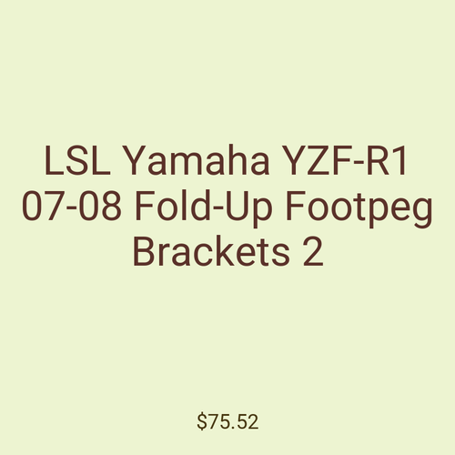 LSL Yamaha YZF-R1 07-08 Fold-Up Footpeg Brackets 2