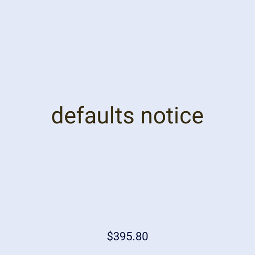 defaults notice