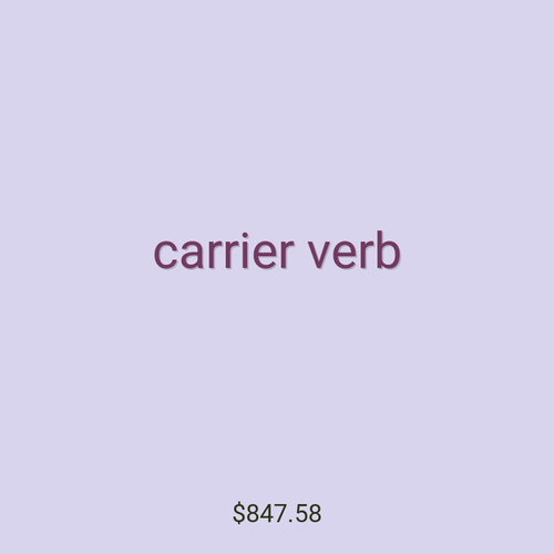 carrier verb