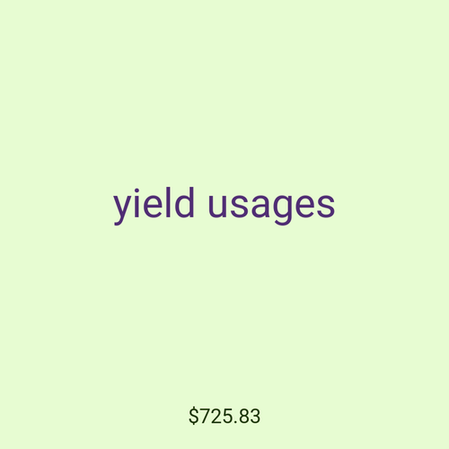 yield usages