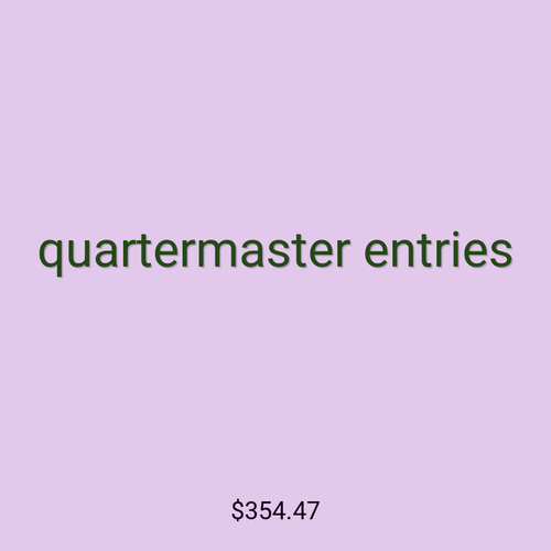 quartermaster entries