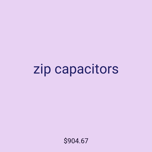 zip capacitors