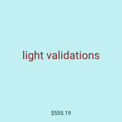 light validations