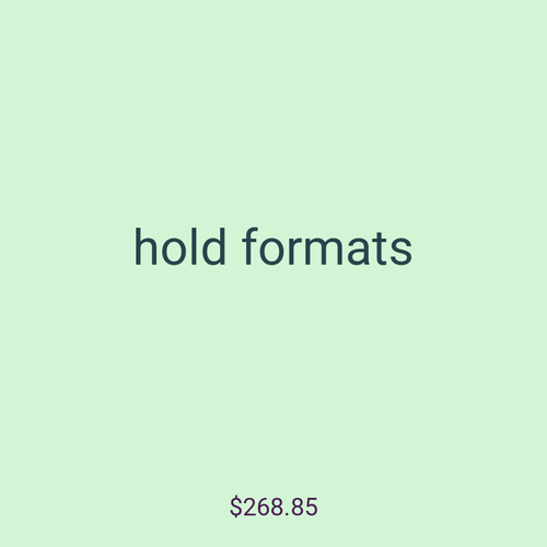 hold formats