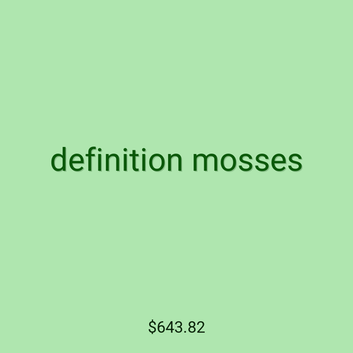 definition mosses