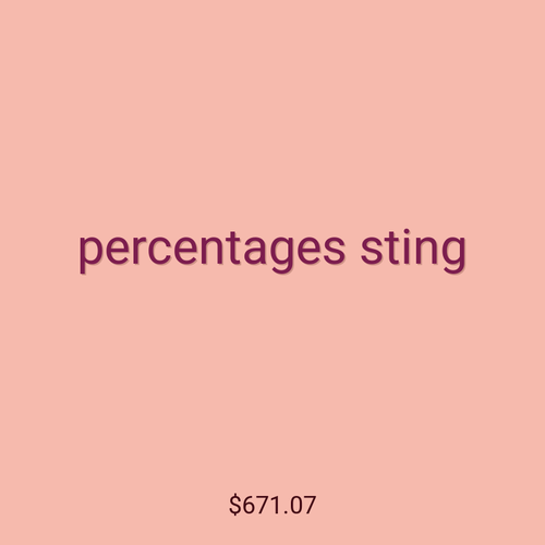 percentages sting