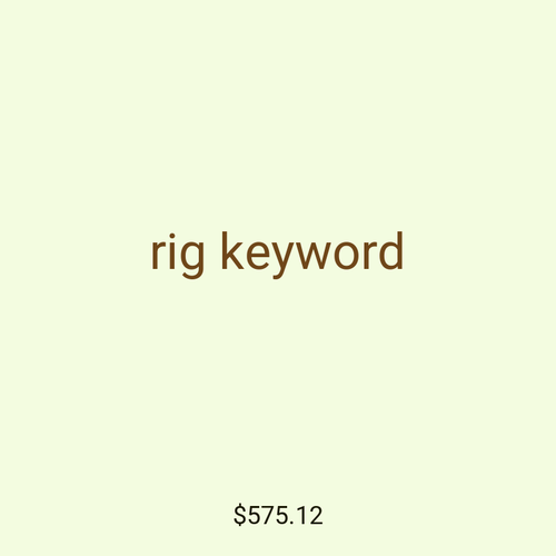 rig keyword