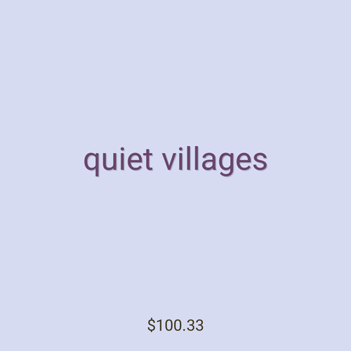 quiet villages