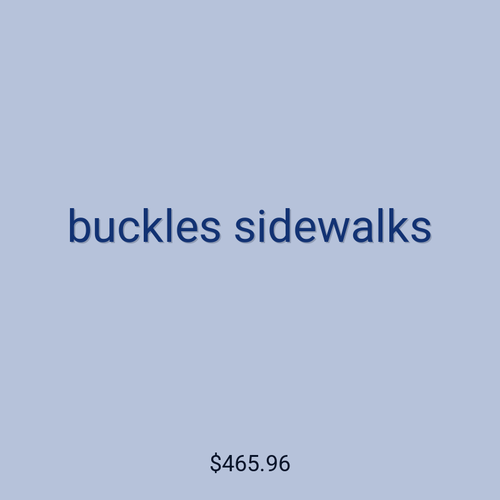 buckles sidewalks
