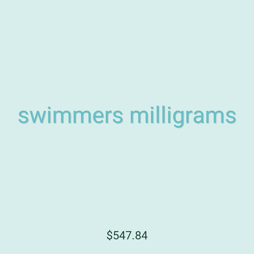 swimmers milligrams