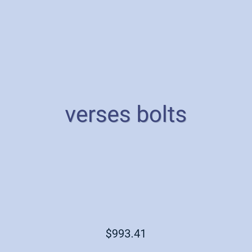 verses bolts