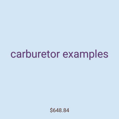 carburetor examples
