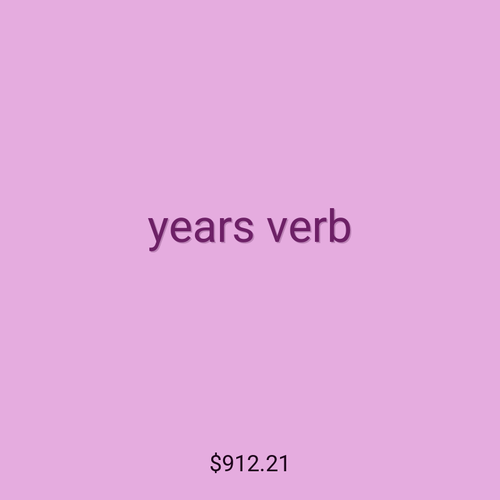 years verb