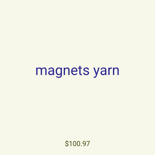 magnets yarn