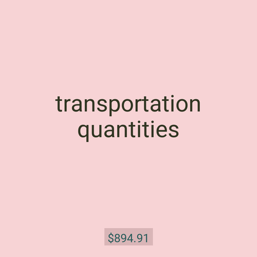 transportation quantities